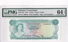 Bahamas, 1 Dollar, 1974, UNC, p35a
Queen Elizabeth II. Potrait