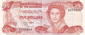 Bahamas, 5 Dollars, 1984, VF, p45b
Queen Elizabeth II. Potrait