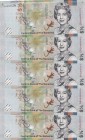 Bahamas, 1/2 Dollar, 2019, UNC, pNew, (Total 5 consecutive banknotes)
Queen Elizabeth II. Potrait