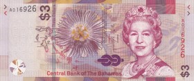 Bahamas, 3 Dollars, 2019, UNC, pNew
Queen Elizabeth II. Potrait