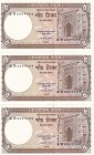 Bangladesh, 5 Taka, 2009, UNC, p46, (Total 3 banknotes)