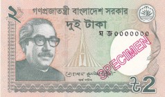 Bangladesh, 2 Taka, 2018, UNC, pNew
SPECIMEN