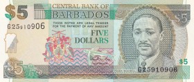 Barbados, 5 Dollars, 1999, UNC, p55