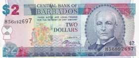 Barbados, 2 Dollars, 2012, UNC, p66c