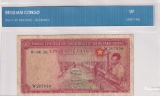 Belgian Congo, 50 Francs, 1959, VF, p32