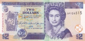 Belize, 2 Dollars, 2007, UNC, p66c
Queen Elizabeth II. Potrait