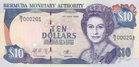 Bermuda, 10 Dollars, 1999, UNC, p42d
Queen Elizabeth II. Potrait
