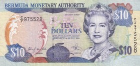 Bermuda, 10 Dollars, 2000, VF, p52a
Queen Elizabeth II. Potrait