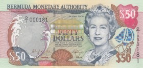 Bermuda, 50 Dollars, 2000, UNC, p54a
Queen Elizabeth II. Potrait