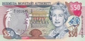 Bermuda, 50 Dollars, 2000, UNC, p54a
Queen Elizabeth II. Potrait