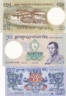 Bhutan, 1-10-20 Ngultrum, 2013, UNC, p27b; p29b; p30b, (Total 3 banknotes)