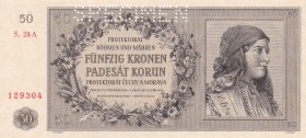 Bohemia and Moravia, 50 Korun, 1944, UNC, p10s, SPECIMEN
