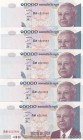 Cambodia, 10.000 Riels, 2006, UNC, p56c, (Total 5 consecutive banknotes)