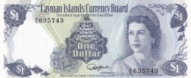 Cayman Islands, 1 Dollar, 1985, UNC, p5d
Queen Elizabeth II. Potrait