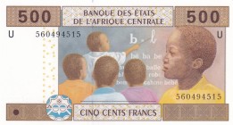 Central African States, 500 Francs, 2002, UNC, p206Ud
'U'' Cameroun