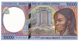 Central African States, 10.000 Francs, 2000, UNC(-), p405L
'L'' Gabon