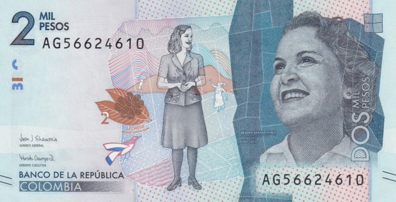 Colombia, 2.000 Pesos, 2017, UNC, pNew