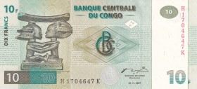 Congo Democratic Republic, 10 Francs, 1997, UNC, p87a