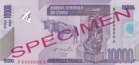 Congo Democratic Republic, 10.000 Francs, 2006, UNC, p103s, SPECIMEN