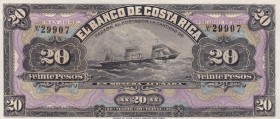 Costa Rica, 20 Pesos, 1899, UNC, pS165
