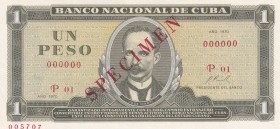 Cuba, 1 Peso, 1970, UNC, pCS8, SPECIMEN
Collector Series