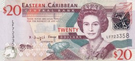 East Caribbean States, 20 Dollars, 2008, UNC, p49
There is a deck.