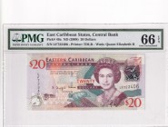 East Caribbean States, 20 Dollars, 2008, UNC, p49a
PMG 66 EPQ