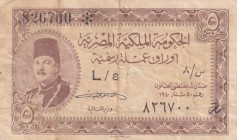 Egypt, 5 Piastres, 1940, FINE, p165a