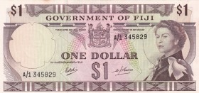 Fiji, 1 Dollar, 1969, AUNC, p59a
Queen Elizabeth II. Potrait
