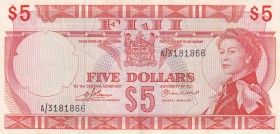 Fiji, 5 Dollars, 1974, XF(+), p73b
Queen Elizabeth II. Potrait