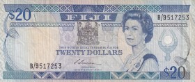 Fiji, 20 Dollars, 1988, VF, p88a
Queen Elizabeth II. Potrait