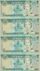 Fiji, 2 Dollars, 2002, UNC, p104a, (Total 4 banknotes)
Queen Elizabeth II. Potrait