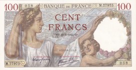 France, 100 Francs, 1942, UNC, p94