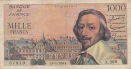France, 1.000 Francs, 1956, VF, p134a
There are pinholes