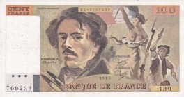 France, 100 Francs, 1985, XF, p154b
There are pinholes