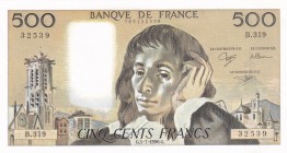 France, 500 Francs, 1990, UNC, p156h