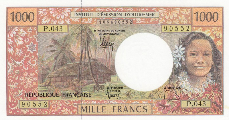French Pacific Territories, 1.000 Francs, 1996, UNC, p2k
Signature:12