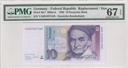 Germany, 10 Deutsche Mark, 1993, UNC, p38c*, REPLACEMENT
PMG 67 EPQ