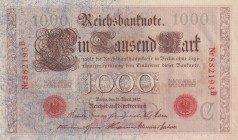 Germany, 1.000 Mark, 1910, UNC, p44a
6 digit serial