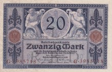 Germany, 20 Mark, 1915, UNC, p63
