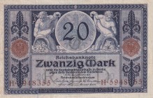 Germany, 20 Mark, 1915, AUNC, p63
Reichsbanknote