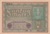 Germany, 50 Mark, 1919, UNC, p66