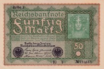 Germany, 50 Mark, 1919, UNC(-), p66