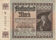 Germany, 5.000 Mark, 1922, VF, p81