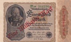 Germany, 1 Milliarde Mark on 1.000 Mark, 1923, UNC, p113a