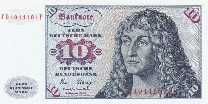 Germany - Federal Republic, 10 Deutsche Mark, 1980, UNC, p31c