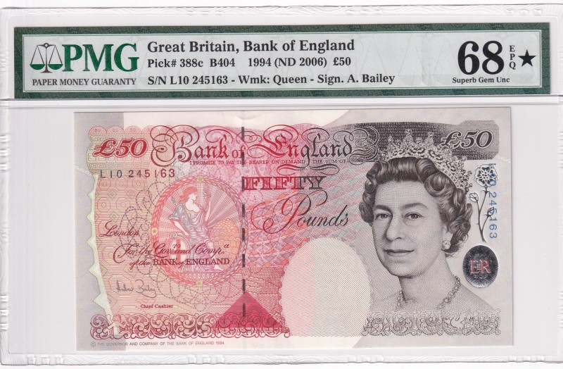 Great Britain, 50 Pounds, 2006, UNC, p388c
PMG 68 EPQ *