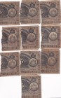 Greece, 5 Drachmai = 2 1/2 Drachmai, 1922, FINE, p58, (Total 10 banknotes)
Half Money