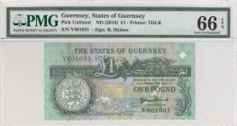 Guernsey, 1 Pound, 2016, UNC, p52d
PMG 66 EPQ