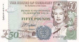 Guernsey, 50 Pounds, 1994, UNC, p59
Queen Elizabeth II. Potrait
